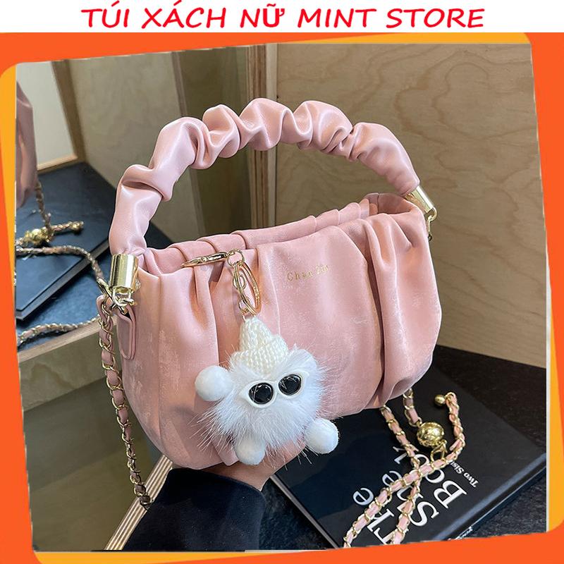 Túi Đeo Chéo Nữ Xinh Quai Dúm Da Mềm Xếp Ly Phong Cách Hàn Quốc 894 Bag Đeo Vai