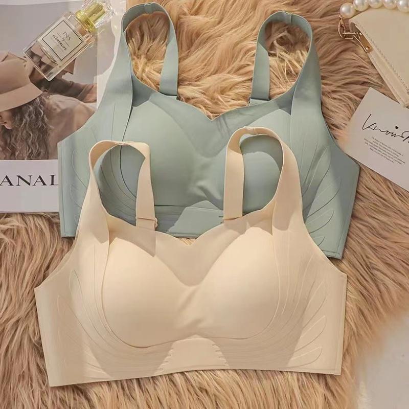 Non Marking Bra Female Big Breasts Look Small Gathering Up Top Correction Adjustable Prevent  Sagging 6