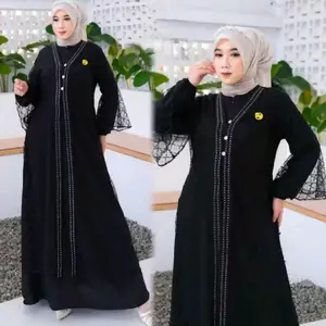 COD MEDINA GAMIS WANITA MEWAH ELEGAN DRESS MODEL TERBARU 2025 GAMIS PESTA KONDANGAN CRINKEL SUTRA MIX SWAROSKI Muslim