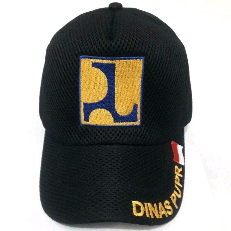 TOPI DINAS PU TOPI PUPR TOPI DINAS PEKERJAAN UMUM DAN PENATAAN RUANG FULL BORDIR lokal black hat 1