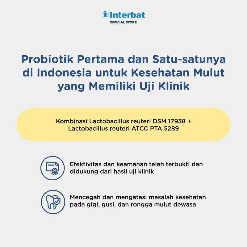 Interlac Pro-D Tablet Hisap Mint 3 Strip @10 Tablet - Probiotik untuk ...
