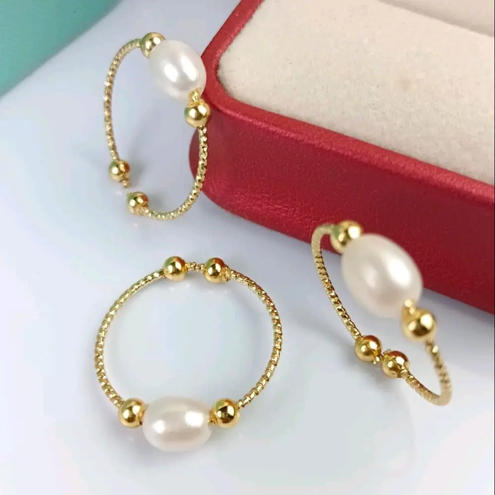 Aksesories cincin rhodium mutiara air tawar oval  | Mutiara Lombok Asli