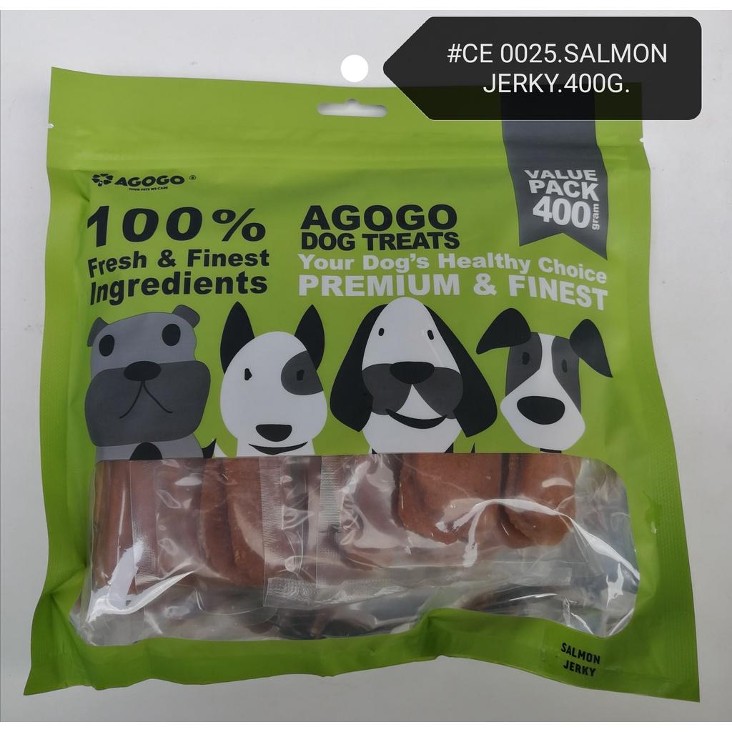 Agogo Dog Treats Salmon Jerky 400gram Snack Food Feed [Treat] Makanan Anjing