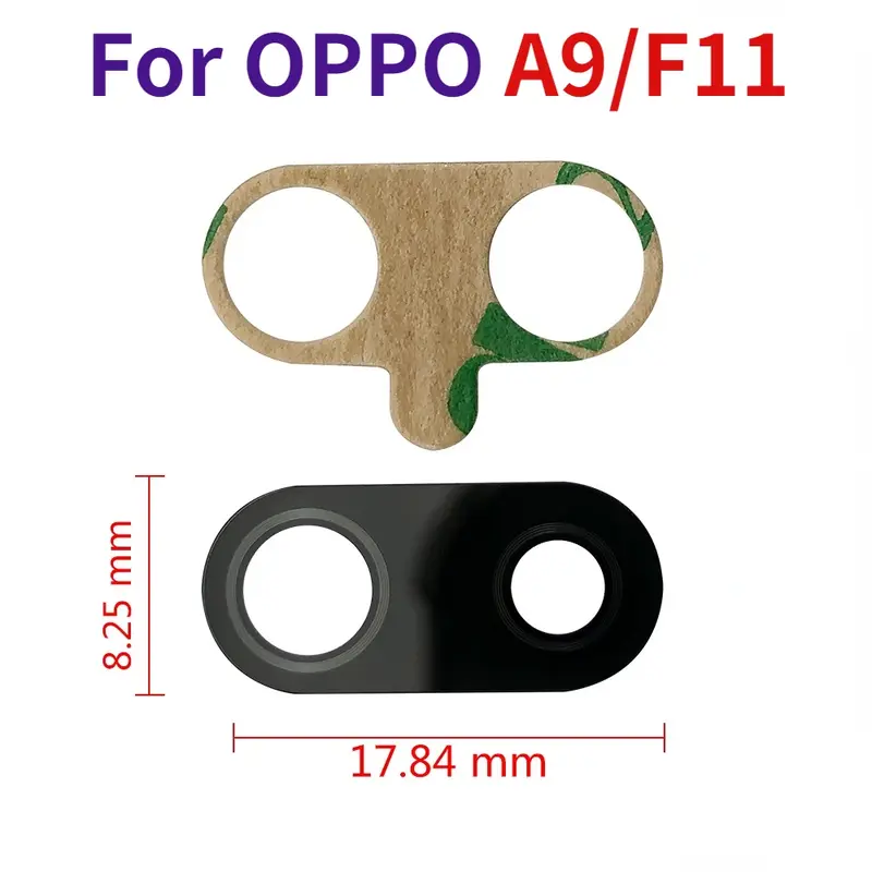 Ống kính camera sau bằng kính có chất kết dính cho OPPO , cho A1k, A5S, A7, A8, A9, A15, A15s, A16, A35, A52, A53, A54, A74, A93, F9, F11 Pro 5
