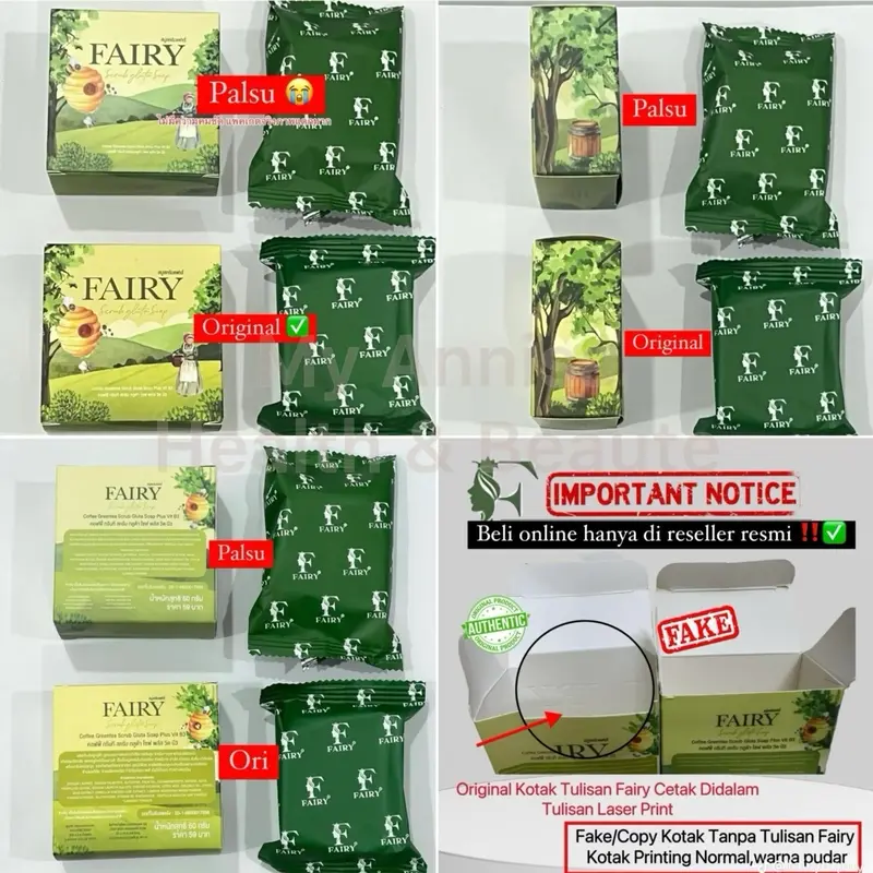 Fairy Scrub Gluta Plus Soap Original Thailand Terbaru 2