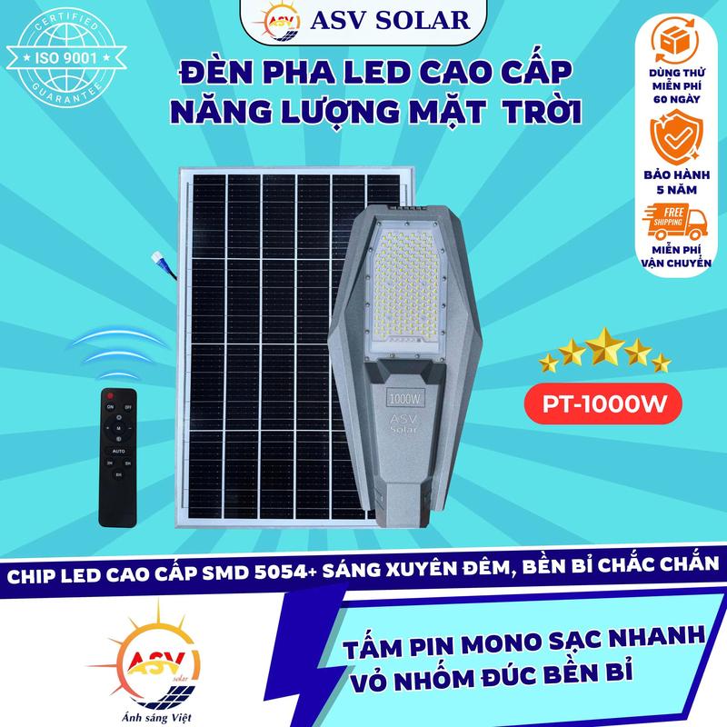 Đèn Phi Thuyền Năng Lượng Mặt Trời 1000W ASV SOLAR Chính Hãng