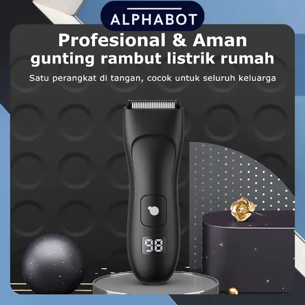 ENSSU Alat Cukur Bulu Hair & Body Mesin Cukur Rambut / Bulu Elektrik Tahan Air Hair Clipper USB CHARGER SMT030
