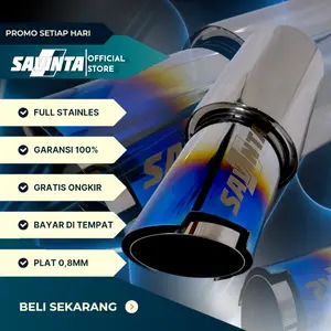 SAVINTA Knalpot Mobil Full Stainles Tipe XELO Blue Motorcycle