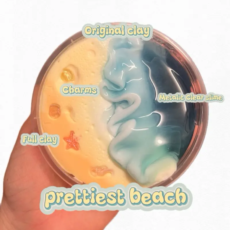 The prettiest beach (soft slime with 3 different base)