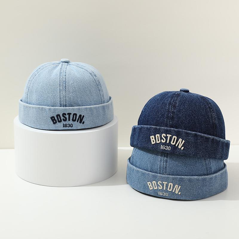  Mũ Denim Cho Em Bé Thêu Chữ Thoáng Khí Và Mềm Mại Thích Hợp Cho Bé Trai Và Bé Gái Trẻ Mới Biết Đi Mũ Không Vành Phong Cách Thường Ngày Mùa Xuân Mũ Chống Nắng Cho Trẻ Em Hat 