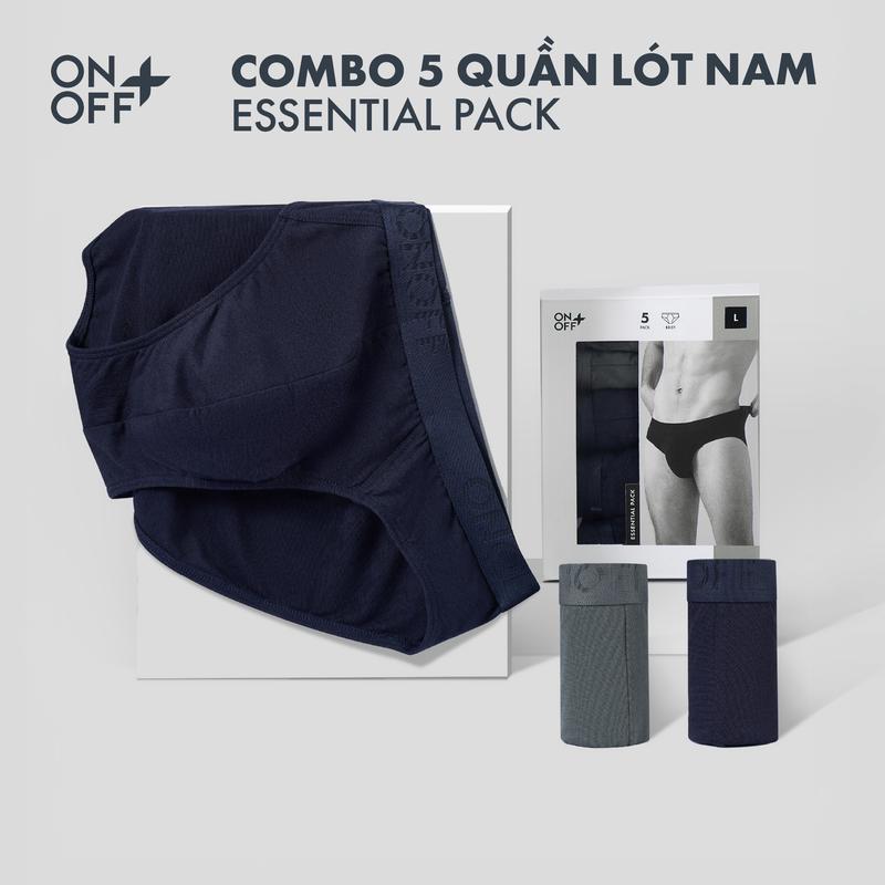  Pack 5 quần lót nam brief Bamboo Plus êm ái lành tính cho da - ONOFF - 18UQ25A493 