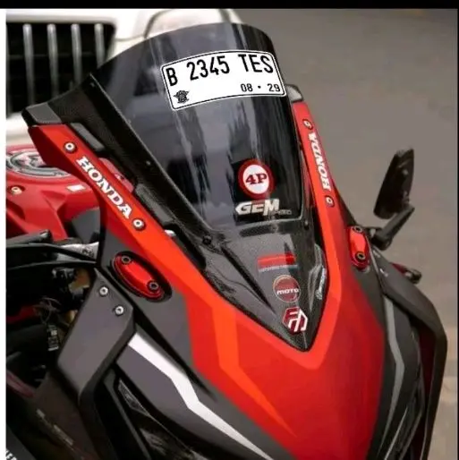 stiker costum nomor visor/winshield motorcycle