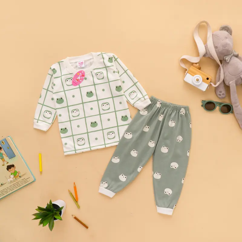 Setelan Anak & Bayi Unisex Squared Stripe Pajamas/ Baju Anak Perempuan/ Baju Bayi / Baju Anak Perempuan / Setelan Bayi Perempuan Laki Laki/ Pakaian Anak / Xiao Wei 3