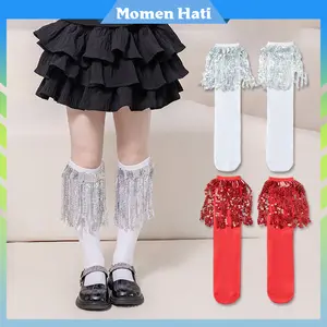 Isi2 Pemanas Kaki Sequin Rumbai Panjang Stockings Sequin Rumbai Leg Warmers Anak