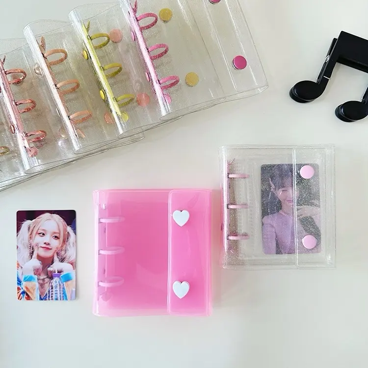 Binder mini 3 ring journal scrapbook diary binder photocard kpop notebook 0