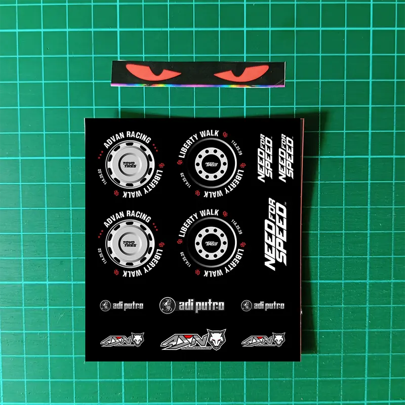 Stiker Lampu Mainan Miniatur Bus Jetbus 3 Jetbus 5 Stationery Paper Vinily + Freee Stiker Mata Strobo Ukuran Kecil + Free Banner VVIP Ukuran Kecil 7