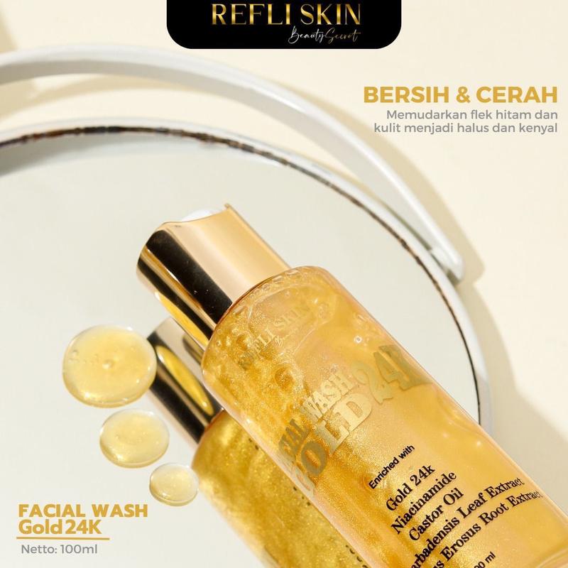 Facial Wash Gold 24K By Refliskin Beauty 1