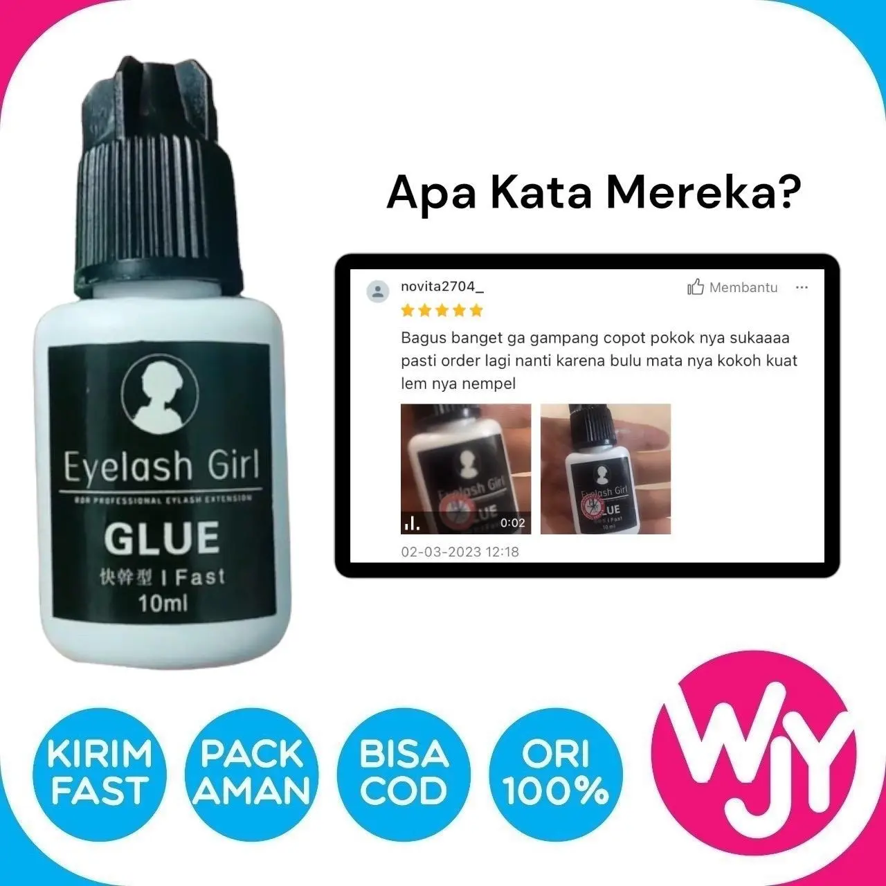 EYELASH GIRL LEM BULU MATA KUAT TAHAN LAMA SAMPAI 2 BULAN 10ML ORIGINAL TERMURAH Extension