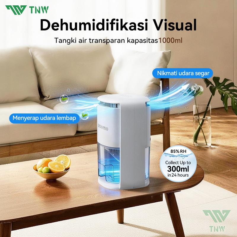 USEMO HD9pro Dehumidifier 1L Penyerap Kelembaban Udara Senyap Auto Off Ruangan 20m²