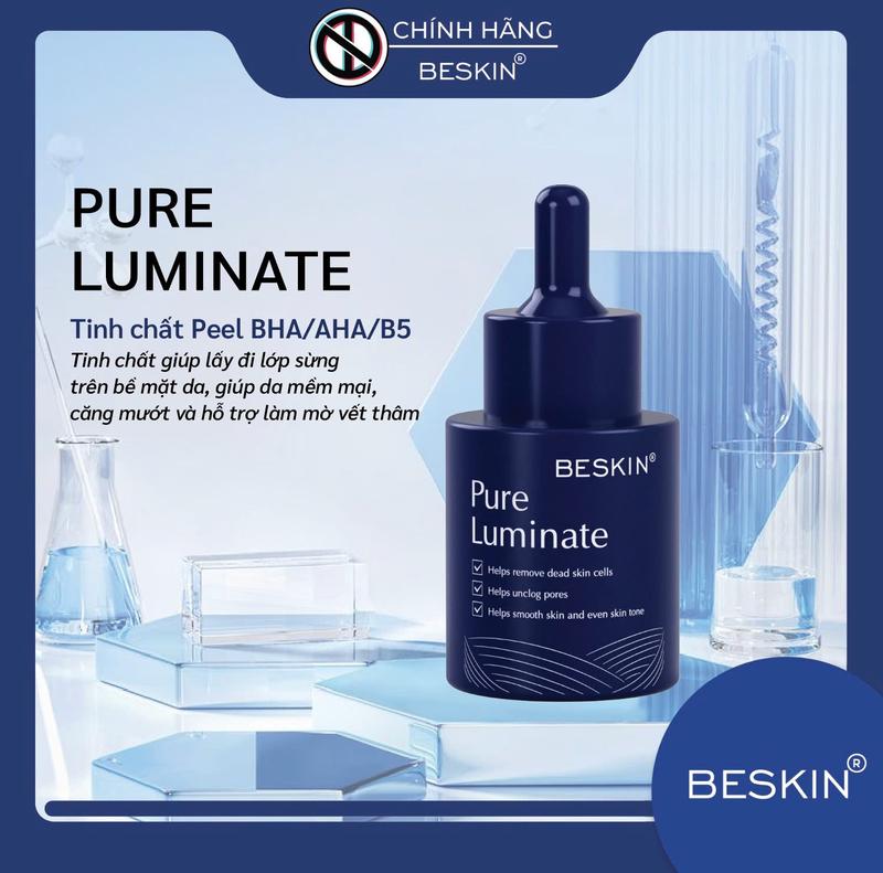   BE-03  TINH CHẤT PEEL "PURE LUMINATE" - Dung Tích: 20ml & 5ml - Thương Hiệu: Beskin - Skincare Nữ Women Làm Đẹp Da Serum Dưỡng Ẩm Da Chăm Sóc Da Peel Da 