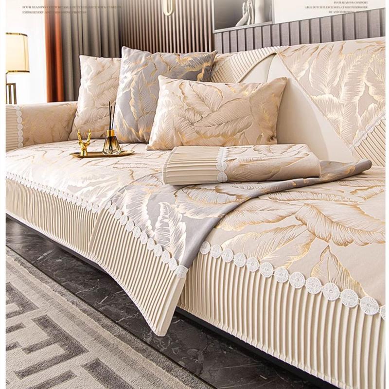 Product Introduction of Jacquard Lace Sofa Covers Anti-slip Soft Couch Protector Universal Four Seasons Slipcover Sofa Blanket for Living Room 13