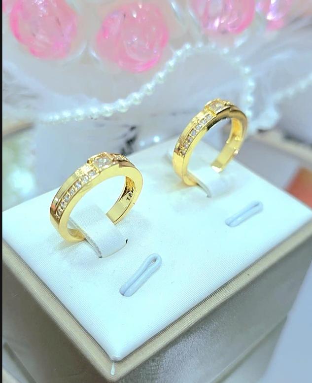  NC56 - Nhẫn cặp nhẫn đôi mẫu mới đơn giản mà đẹp vàng titan không bay màu 