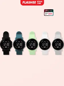 Flashee Jam Tangan LED Luca Watch Digital Pria Wanita Digital Rubber Electronic Couple Jam Tangan LED Digital Sport Watch