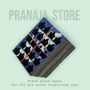 100 kupon gosokan titik 20 warna motif campur