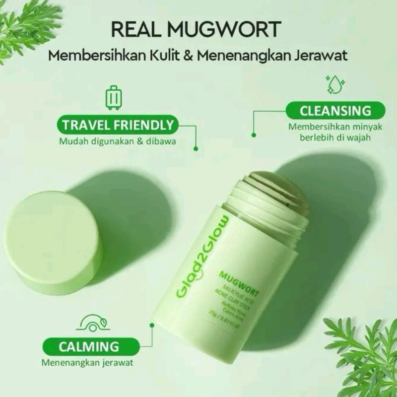 GLAD2GLOW CLAY STICK Mugwort / Volcano / Pomegranate/ Perawatan Wajah/ Komedo/ Masker/ Jerawat/ Melembutkan/ Bopeng 4