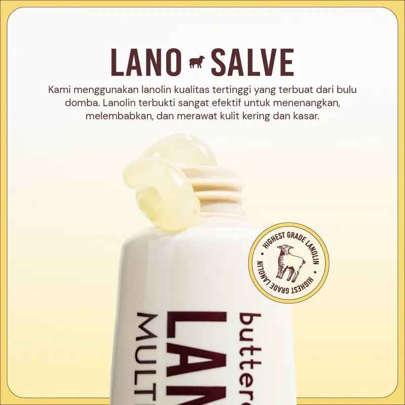 Buttered Lanosalve Multipurpose Balm Scented (Varian) Solusi Kulit Kering Pecah Pecah Salep Multifungsi with Lanolin 4