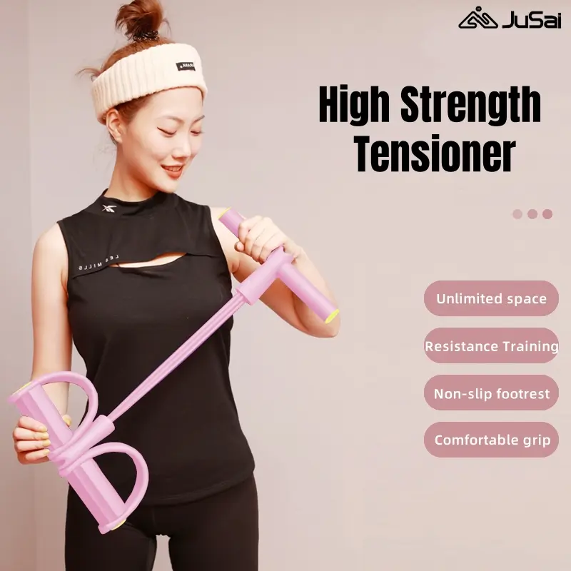JUSAI Brand, Foot Pedal Booster, Sit-up Aid, Slim Belly Fitness Yoga, Four-tube Foot Pedal Tension Rope, Fitness Equipment, Sports Equipment, Waist Pull The Pull Rope, Household Goods