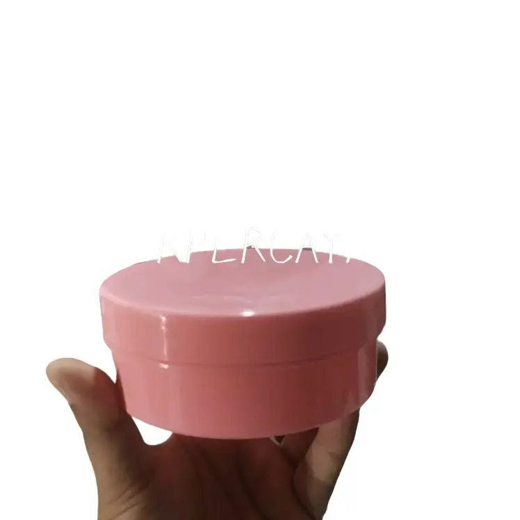 Paketan 20 Pot Kosong Mikayla untuk Tempat Handbody Plastik 250 ml Warna Pink Glossy - Wajah