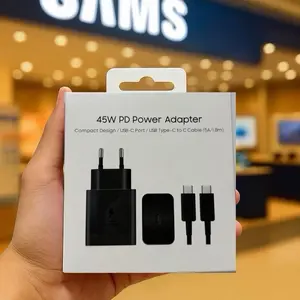 Charger SAMSNG 45W Type C Original Fast Charging 100% Kabel 5A 1.8m Type C to C 1set Adaptor Kabel