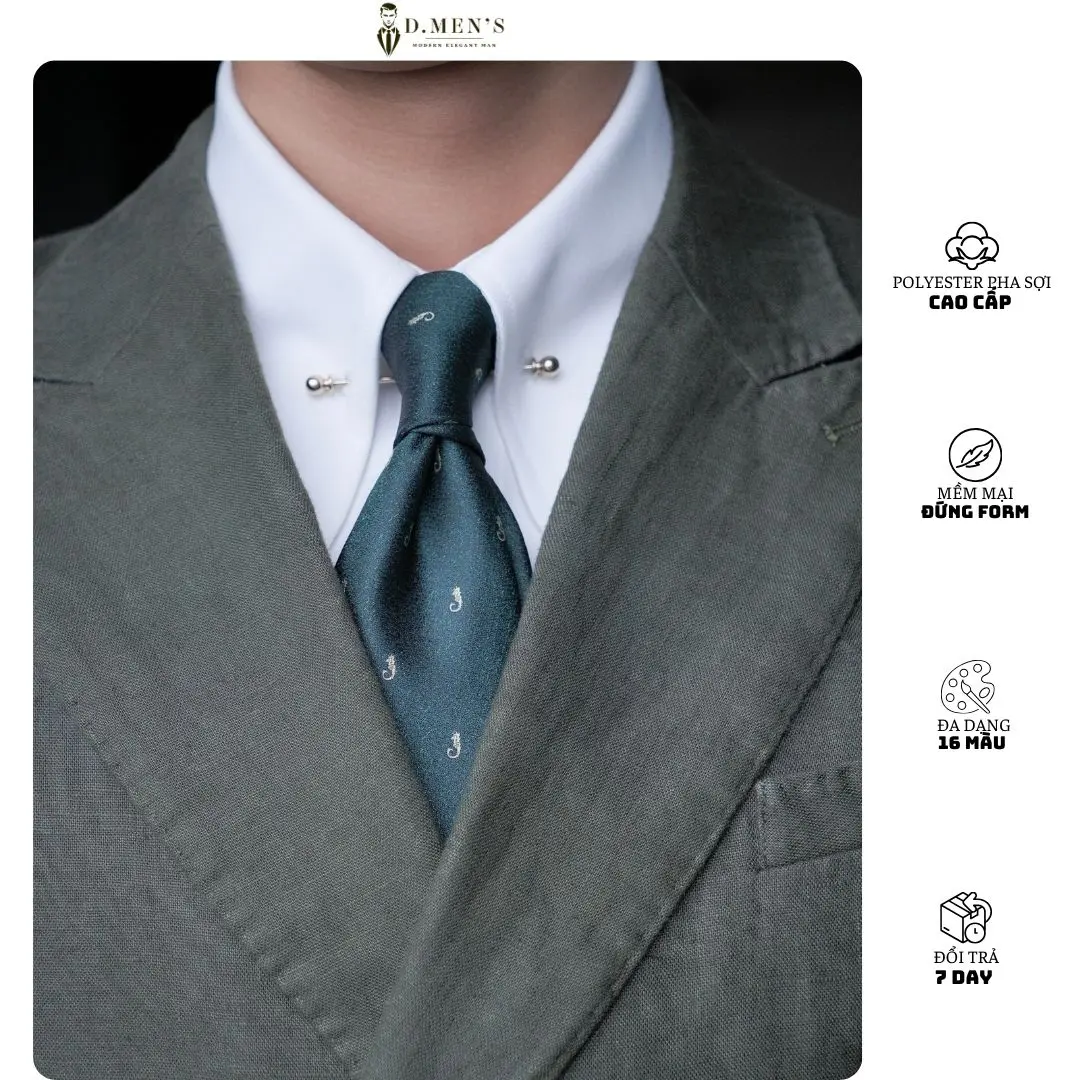 Cà Vạt D.Men's Bản Rộng 9cm Họa Tiết Sang Trọng Lịch Lãm Thời Trang Nam D1