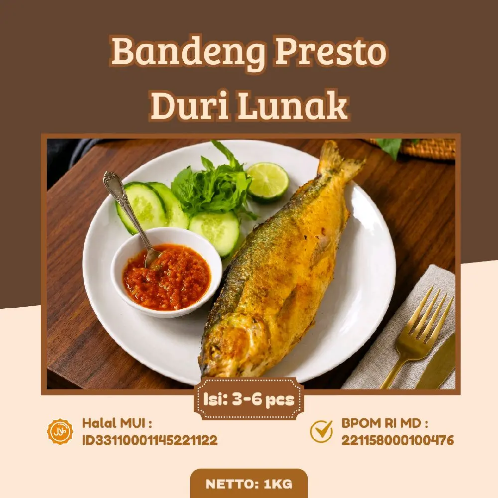 Bandeng Presto Losari Duri Lunak PERKILO (1KG) Isi 3-6 Ekor Halal BPOM