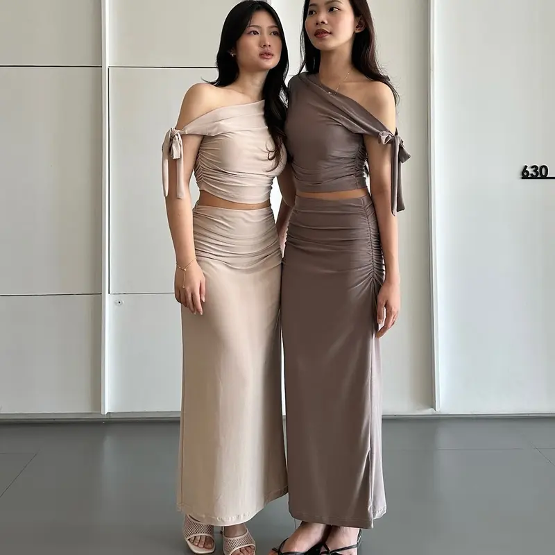 ELEVENBABES - RIBBON GWEN 2.0 | CROP TOP WOMEN | ATASAN WANITA PENDEK OFF SHOULDER ONE SHOULDER 2
