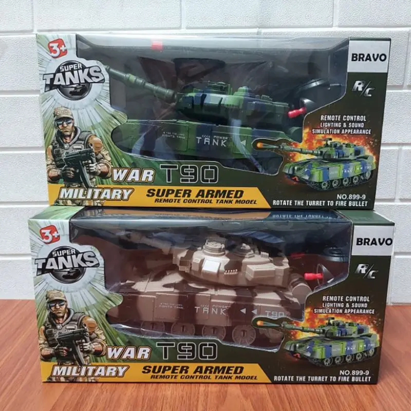 RC War Tank Militer Remote Control T90 Tentara Tembak Peluru Plastik Mainan - Mobil Mobilan Tank Baja Military Army Remot Kontrol ada Lampu dan Suara Baterai Cas Miniatur Diecast Miniatur Anak Cowok Laki Laki Edukasi 5
