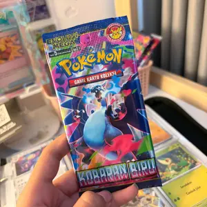 booster pack kobaran biru pokemon cards