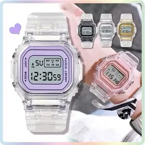 (cod)Jam Tangan Wanita Digital Sergi Traspadan Strap Rubber/Karet(Dikirim Jakarta)