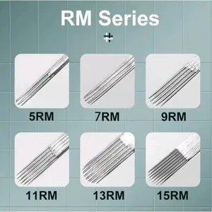 Jarum Coil Round Magnum Series Label Premium untuk Shading Block ECERAN 1 Papan Isi 5pcs Tersedia Ukuran 5RM 7RM 9RM 11RM 13RM 15RM