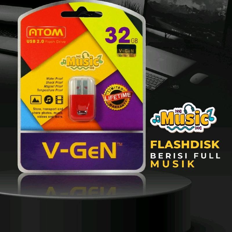 Flashdisk Music MP3 MP4/V-gen 32 GB / Bisa untuk Mobil / TV / Speaker aktif - Bonus OTG dan Stand Hp Storage 8