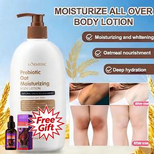 2bottles-Prebiotic Oat Moisturizing Fragrance Body Lotion 500g-24H Hydrating and Non-Sticky,for sensitive skin,triple moisturizing firming,Suitable for sensitive skin,comfort skincare,Light and hydrating texture,Easy to spread,Skin-friendly and non-greasy