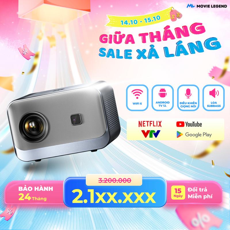 [SG1][SALE GIỮA THÁNG][BẢO HÀNH 24 THÁNG] [Bản Nâng Cấp 2025] Máy Chiếu S7 Pro - Máy Chiếu Movie Legend - Hỗ Trợ Full HD Projector máy  chiếu Bluetooth [SBF]