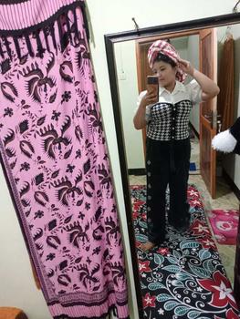 Product Review of Suzan Blouse Kemeja Mix Cotton Knit - Rajut Korea Style Atasan Wanita TM 70135 from S**i O**z 0
