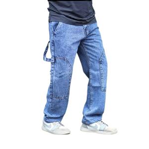 Man’s Streetwear look loose fit jeans Denim pants high quality vintage jeans 27-38