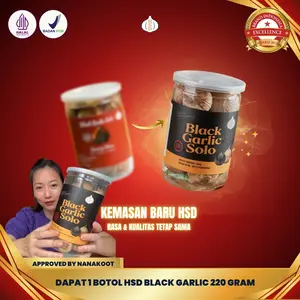 Black Garlic HSD 220 Gr / Bottle, Bawang Hitam Spices Untuk 7-15 Hari