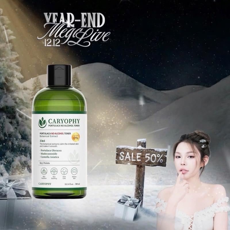 Hứa Ngân x Tyh Store Toner Caryophy Portulaca 300ml - Nước hoa hồng Không Cồn