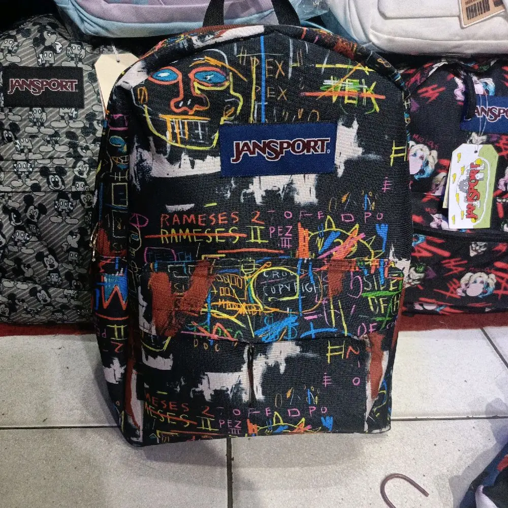 ransel jansport premium motif coretan resleting js
