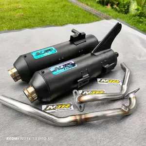 Knalpot Moncong Shijiro Original NJR Exhaust Fullsystem Motor Vario 125/150 Beat Scoppy Nmax Aerox Pcx Sarfull Sarteng