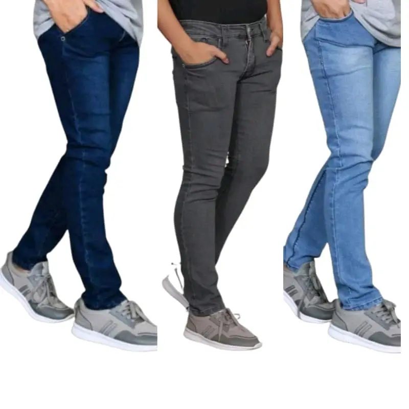 Celana Jeans Pria panjang Skinny Slim Fit Panjang Melar celana jeans cowo cowok Hitam Nyaman Biru Stretch Karet